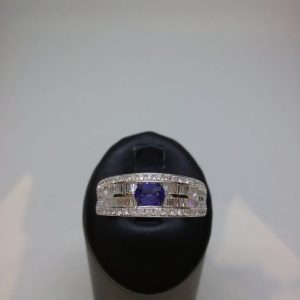 Bague saphir diamants
