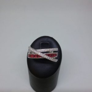 Bague rubis diamants