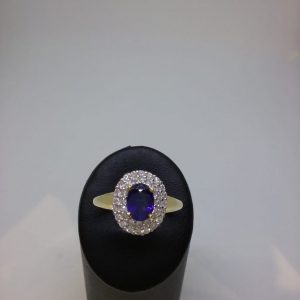 Bague saphir diamants