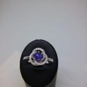 Bague saphir diamants