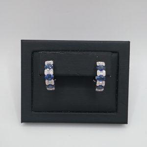 Créoles saphirs diamants