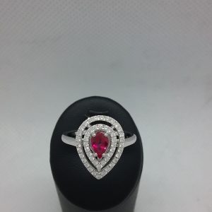 Bague rubis diamants