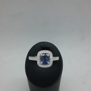 Bague saphir diamants