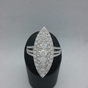 Bague marquise diamants