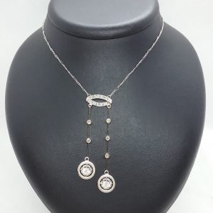 Collier négligé diamants