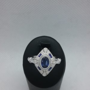 Bague saphirs diamants
