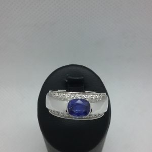 Bague saphir diamants