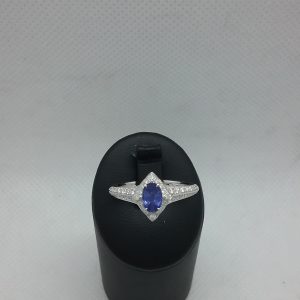 Bague saphir diamants