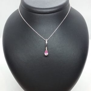Pendentif saphir rose