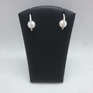 Boucles d'oreilles perle et diamants