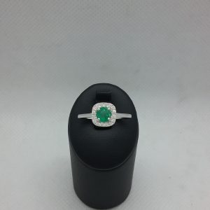 Bague émeraude diamants