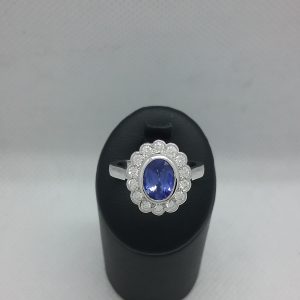 Bague saphir diamants