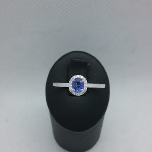 Bague saphir diamants