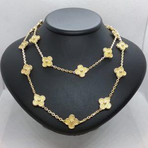 Sautoir motifs trèfles