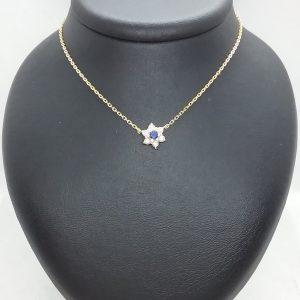 Collier saphir diamants