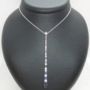 Collier saphirs diamants