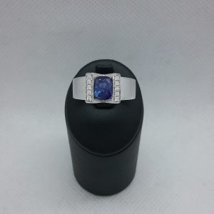 Bague saphir diamants