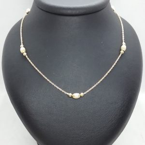 Collier boules godronnées