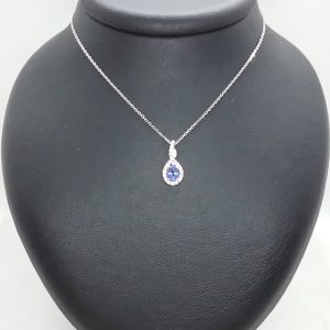 Pendentif saphir diamants