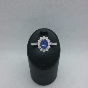 Bague saphir diamants