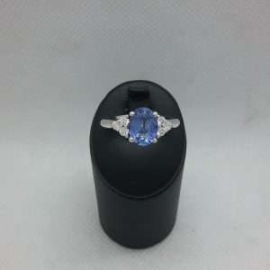 Bague saphir diamants