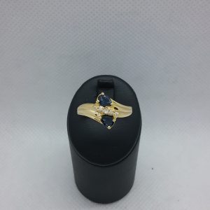 Bague saphirs diamants