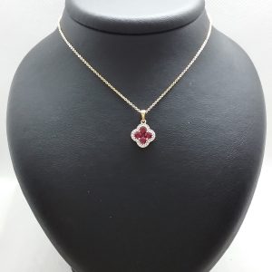 Collier rubis diamants