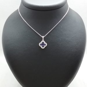 Collier saphirs diamants