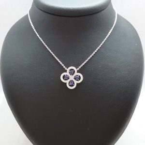 Collier saphirs diamants