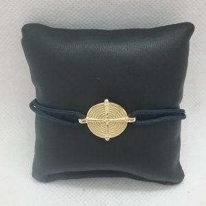 Bracelet cordon disque africain