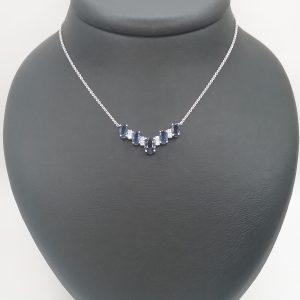 Collier saphirs diamants