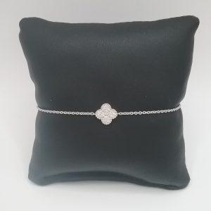 Bracelet trèfle diamants