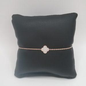 Bracelet trèfle diamants