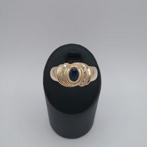 Bague saphir diamants