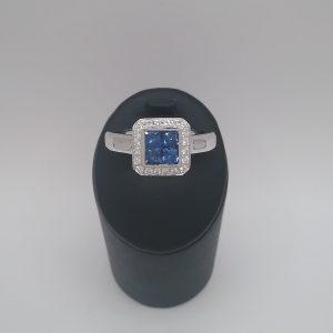 Bague saphirs diamants