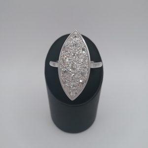 Bague marquise diamants