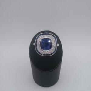 Bague saphir diamants