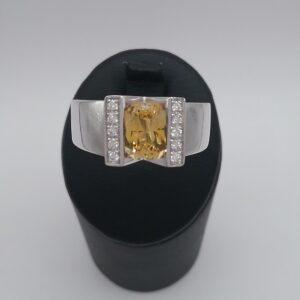 Bague saphir jaune
