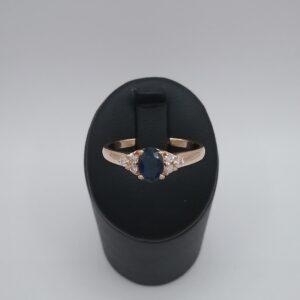 Bague saphir diamants