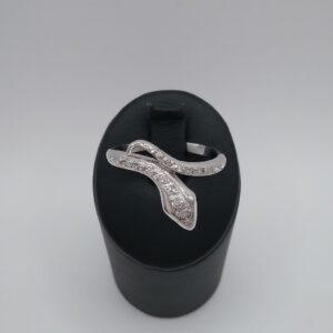 Bague serpent diamants