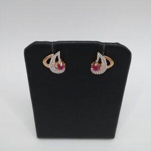 Boucles d'oreilles rubis