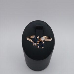 Bague saphirs diamants