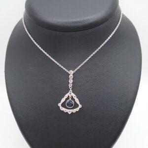 Collier saphir diamant