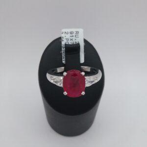 Bague rubis diamants