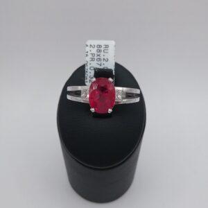 Bague rubis diamants