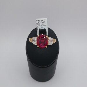 Bague rubis diamants