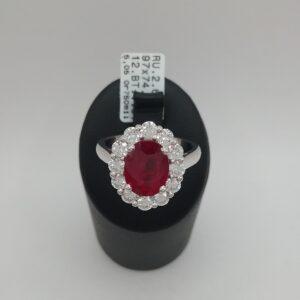 Bague rubis diamants