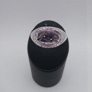 Bague améthyste diamants