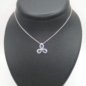 Collier saphirs diamants