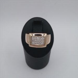 Bague pavage diamants